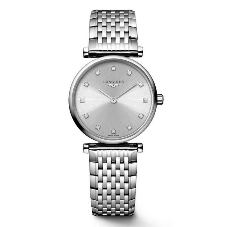 Longines La Grande Classique de Longines Grey Diamond Set Dial Stainless Steel Womens Quartz Watch L42094706