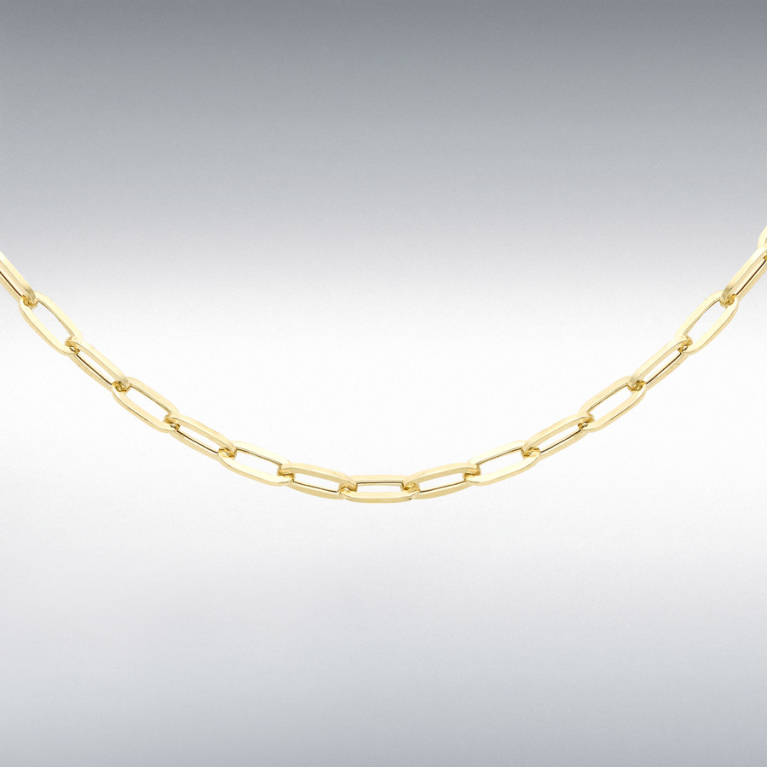9ct Yellow Gold Paper Chain Link 20" Necklace