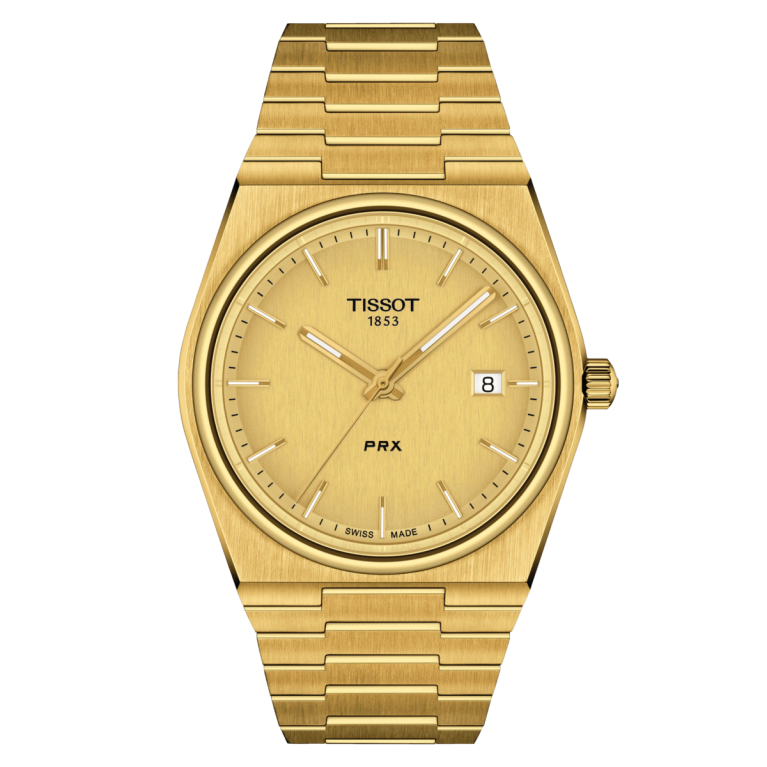 Tissot PRX Champagne Dial PVD Gold Plated Mens Quartz Watch T1374103302100