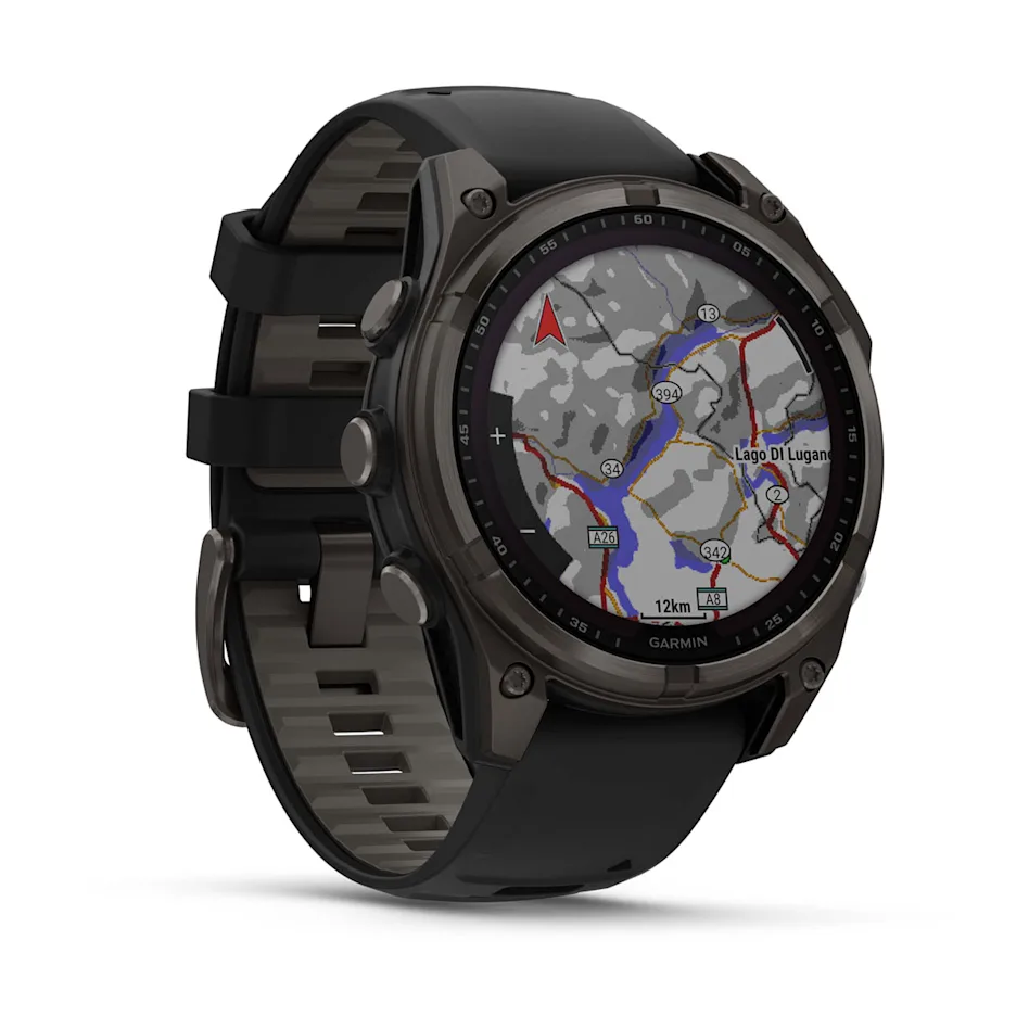 GARMIN fēnix 8 47mm Solar Sapphire Polymer & Carbon Grey DLC Titanium Smartwatch 010-02906-11