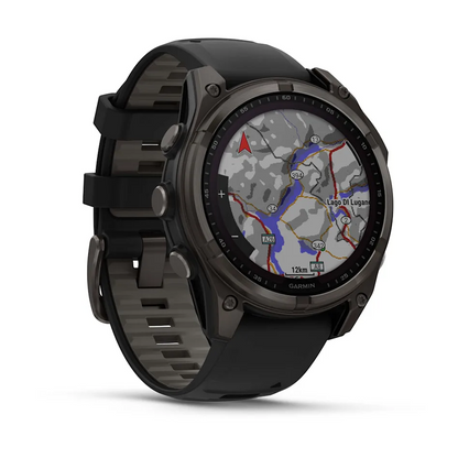 GARMIN fēnix 8 47mm Solar Sapphire Polymer & Carbon Grey DLC Titanium Smartwatch 010-02906-11