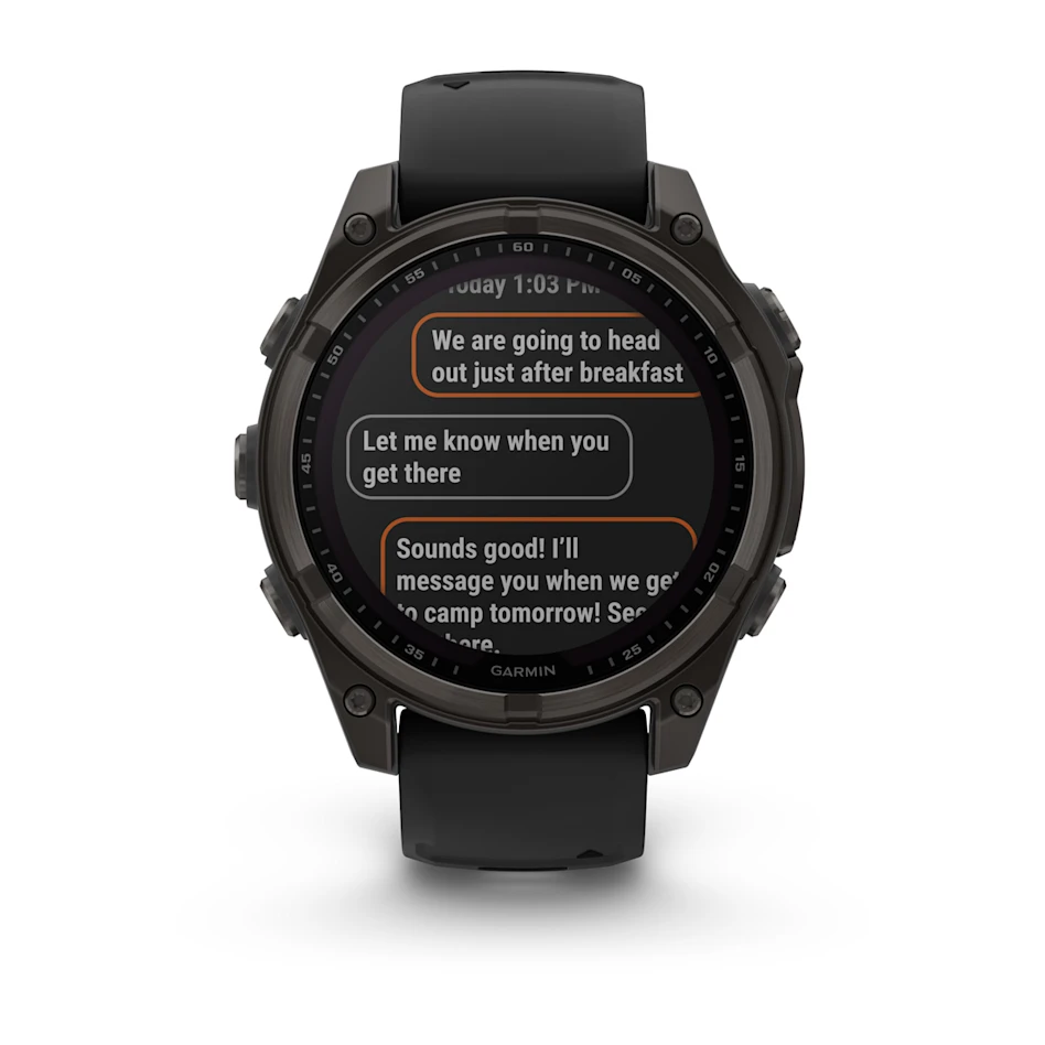 GARMIN fēnix 8 47mm Solar Sapphire Polymer & Carbon Grey DLC Titanium Smartwatch 010-02906-11