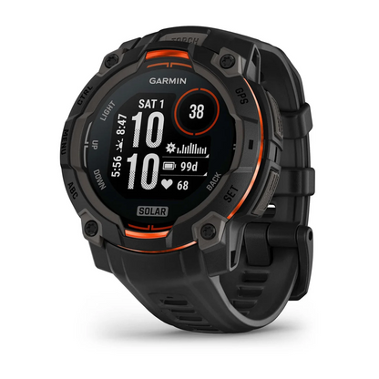 GARMIN Instinct 3 45mm Solar Black & Red Polymer Smartwatch 010-02934-00