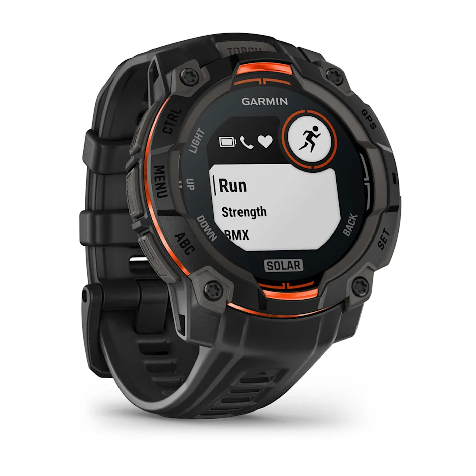 GARMIN Instinct 3 45mm Solar Black & Red Polymer Smartwatch 010-02934-00