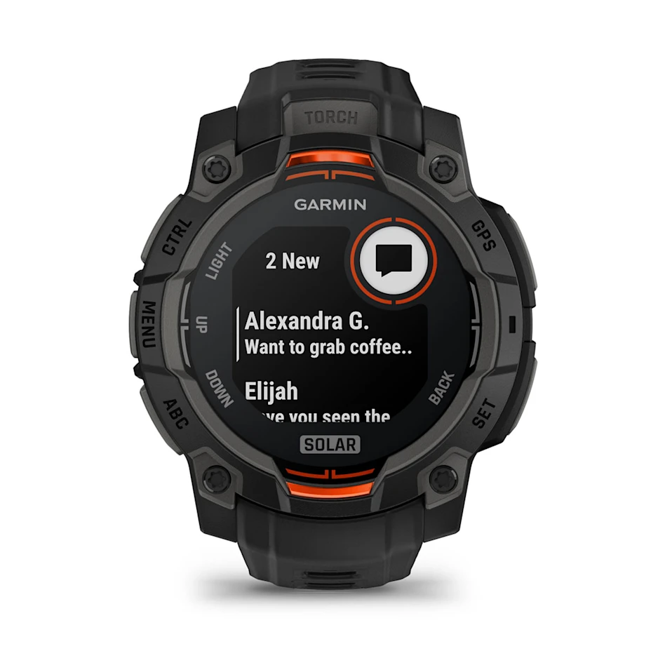 GARMIN Instinct 3 45mm Solar Black & Red Polymer Smartwatch 010-02934-00