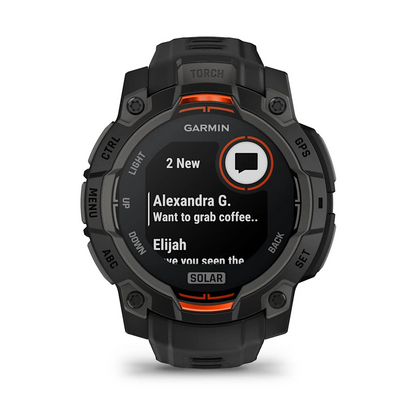 GARMIN Instinct 3 45mm Solar Black & Red Polymer Smartwatch 010-02934-00