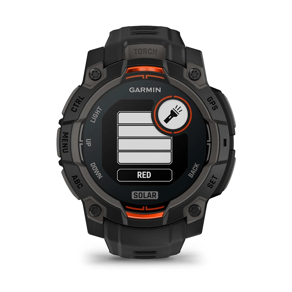 GARMIN Instinct 3 45mm Solar Black & Red Polymer Smartwatch 010-02934-00
