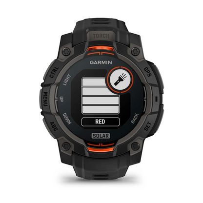 GARMIN Instinct 3 45mm Solar Black & Red Polymer Smartwatch 010-02934-00