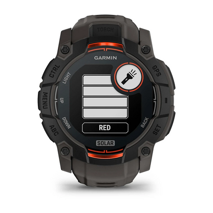 GARMIN Instinct 3 50mm Solar Black & Red Polymer Smartwatch 010-02935-00