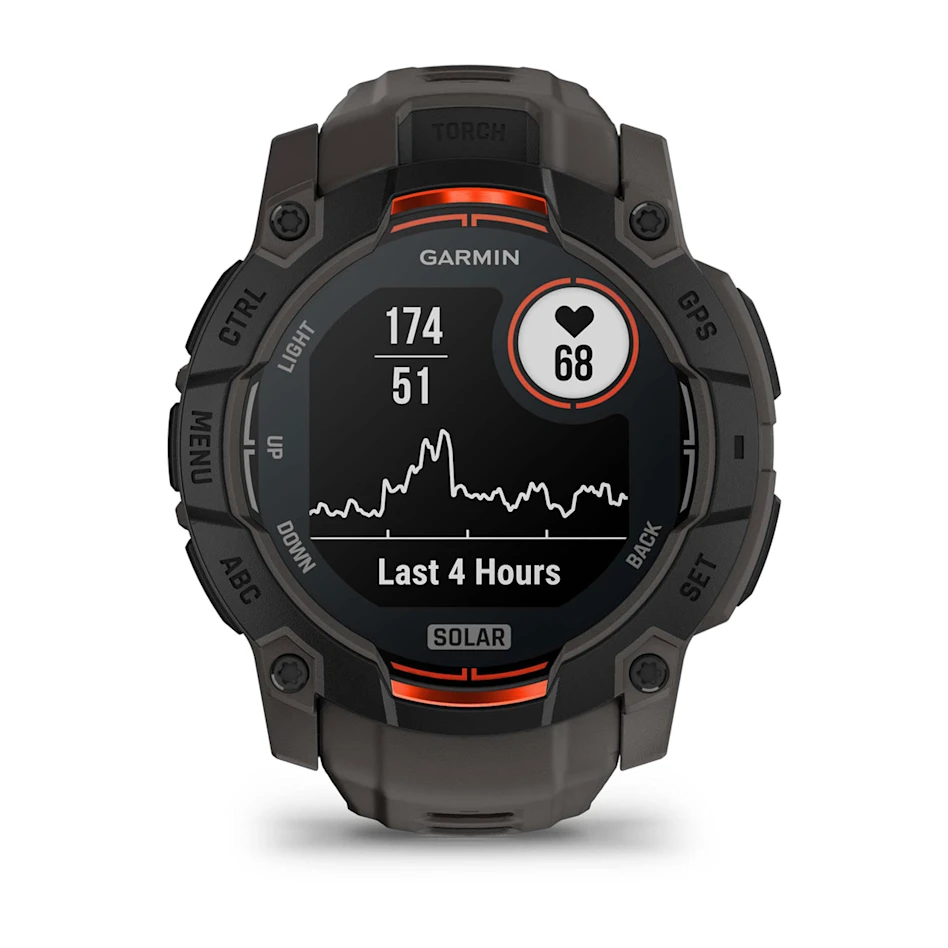 GARMIN Instinct 3 50mm Solar Black & Red Polymer Smartwatch 010-02935-00