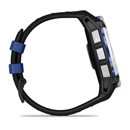GARMIN Instinct 3 50mm Solar Whitestone Black & Bolt Blue Polymer Smartwatch 010-02935-03