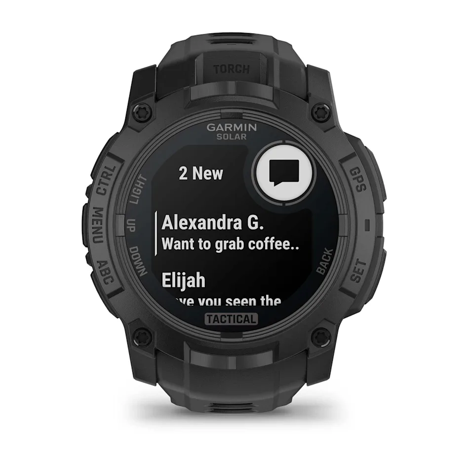 GARMIN Instinct 3 50mm Solar Black Polymer Tactical Edition Smartwatch 010-02935-50