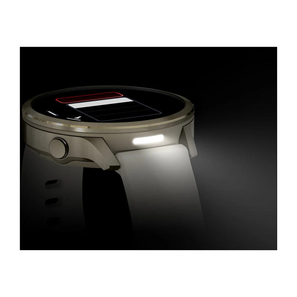 GARMIN Venu 4 41mm AMOLED Polymer & Lunar Gold Tone Smartwatch with Silicone & Leather Straps 010-03013-03