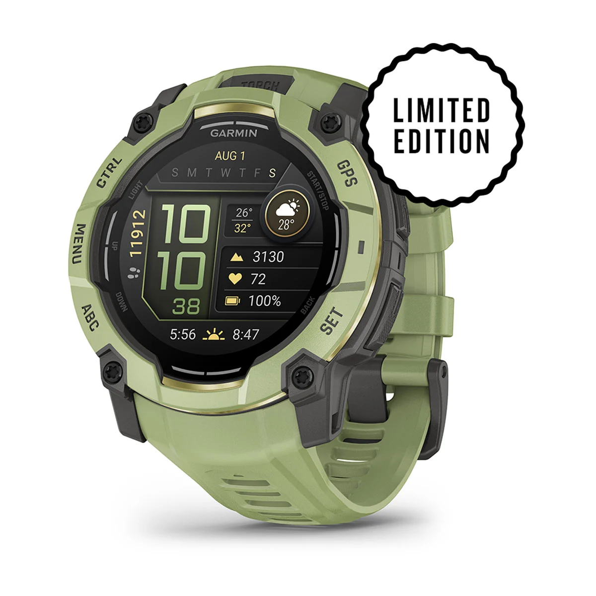 GARMIN Instinct 3 50mm AMOLED Fern Green Polymer Smartwatch 010-03020-02