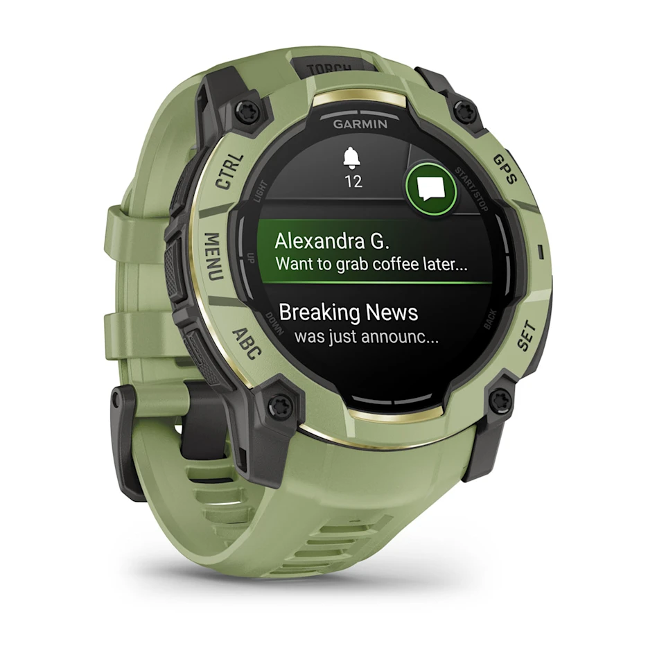GARMIN Instinct 3 50mm AMOLED Fern Green Polymer Smartwatch 010-03020-02
