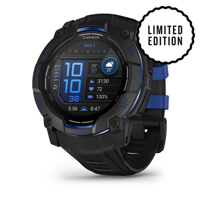 GARMIN Instinct 3 50mm AMOLED Black & Bolt Blue Polymer Smartwatch 010-03020-03