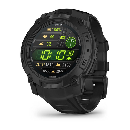 GARMIN Instinct 3 50mm AMOLED Black Polymer Tactical Edition Smartwatch 010-03020-50