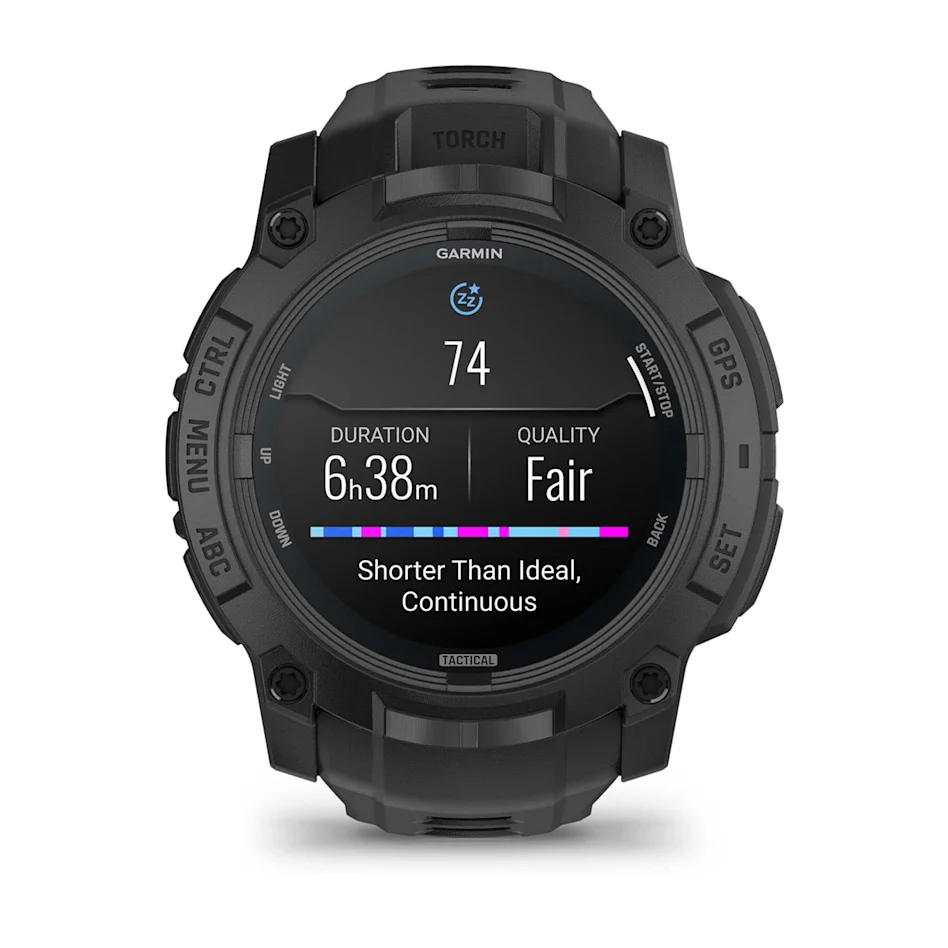 GARMIN Instinct 3 50mm AMOLED Black Polymer Tactical Edition Smartwatch 010-03020-50