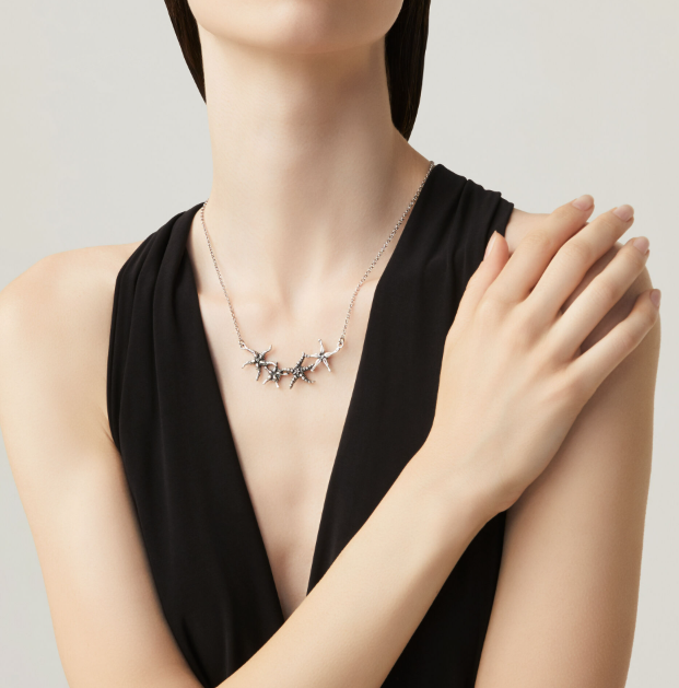 Giovanni Raspini Sterling Silver Starfish Swing Necklace