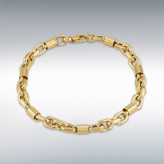 9ct Gold Belcher & Bar Link Bracelet
