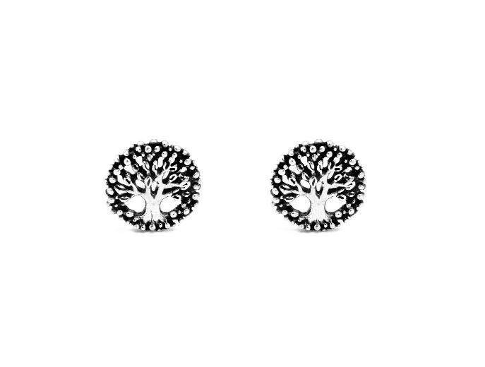 Giovanni Raspini Sterling Silver Tree Of Life Stud Earrings