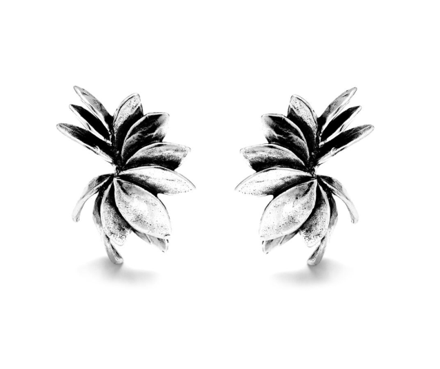 Giovanni Raspini Sterling Silver Skin Large Stud Earrings