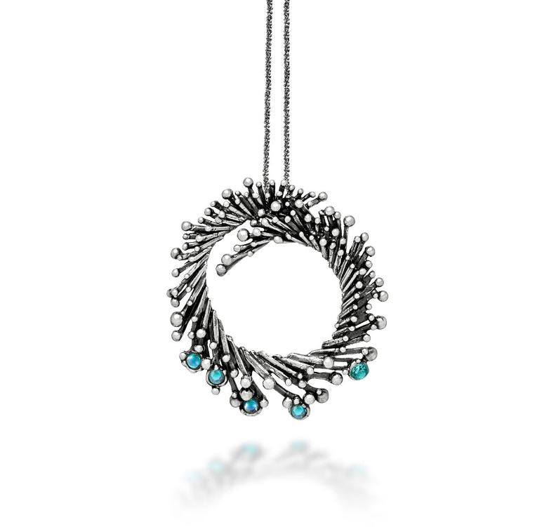 Giovanni Raspini Sterling Silver & Mystic Quartz Fireworks Pendant Necklace