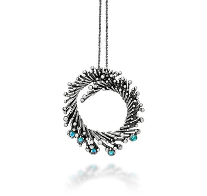 Giovanni Raspini Sterling Silver & Mystic Quartz Fireworks Pendant Necklace