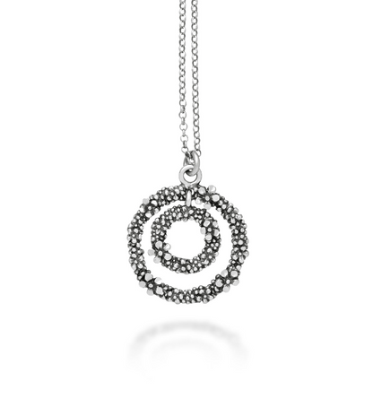 Giovanni Raspini Sterling Silver Wildflowers Pendant Necklace