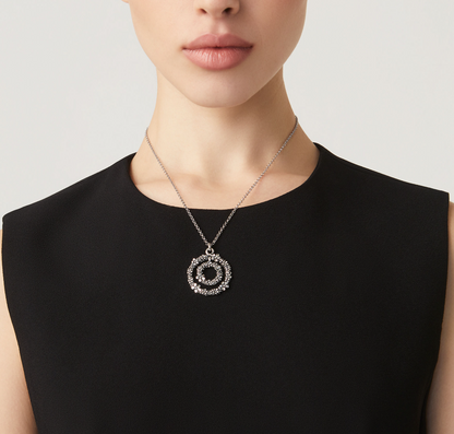 Giovanni Raspini Sterling Silver Wildflowers Pendant Necklace