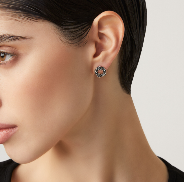 Giovanni Raspini Sterling Silver Wildflowers Stud Earrings