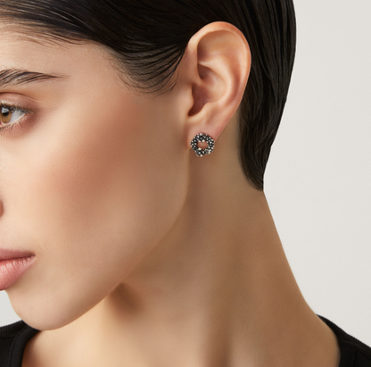 Giovanni Raspini Sterling Silver Wildflowers Stud Earrings