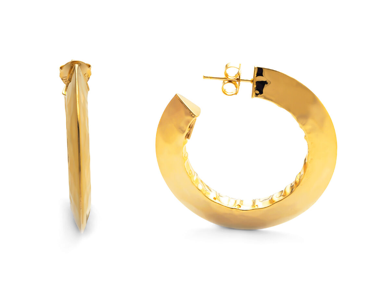 Giovanni Raspini Gold-Plated Sterling Silver Blade Small Hoop Earrings