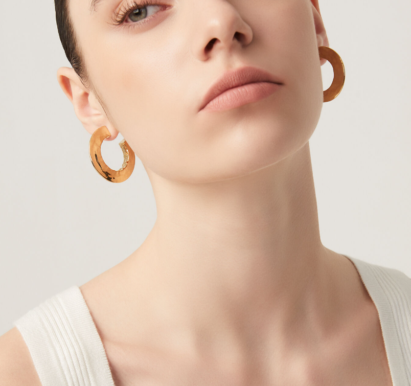 Giovanni Raspini Gold-Plated Sterling Silver Blade Small Hoop Earrings