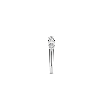TI SENTO Sterling Silver Multi-Shape Cubic Zirconia Set Ring