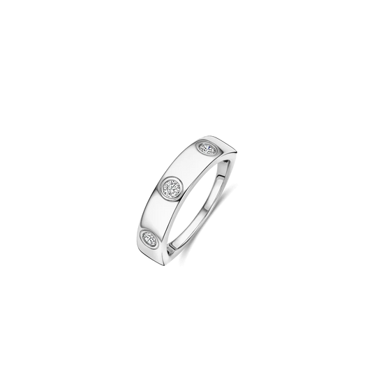 TI SENTO Classic Sterling Silver Cubic Zirconia Set Ring