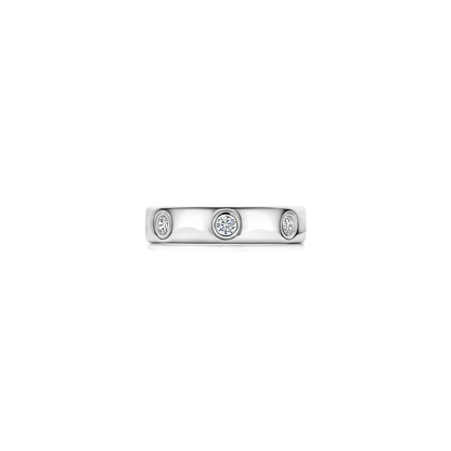 TI SENTO Classic Sterling Silver Cubic Zirconia Set Ring