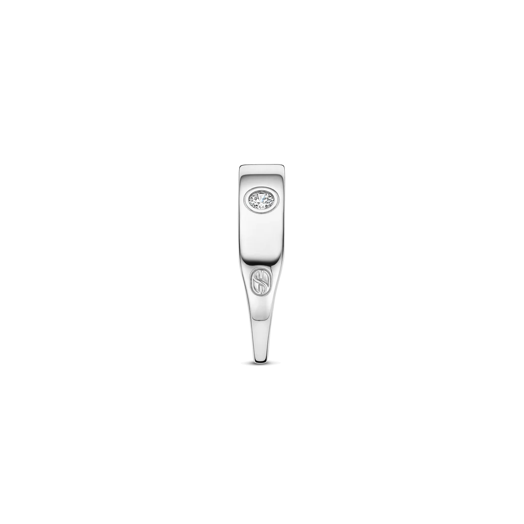 TI SENTO Classic Sterling Silver Cubic Zirconia Set Ring