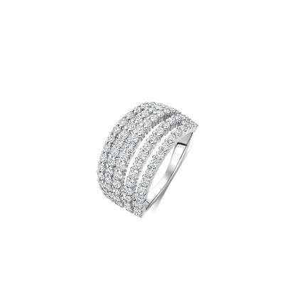 TI SENTO Stardust Sterling Silver Cubic Zirconia Set Ring - L model