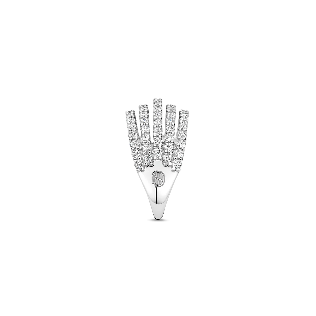 TI SENTO Stardust Sterling Silver Cubic Zirconia Set Ring - L model
