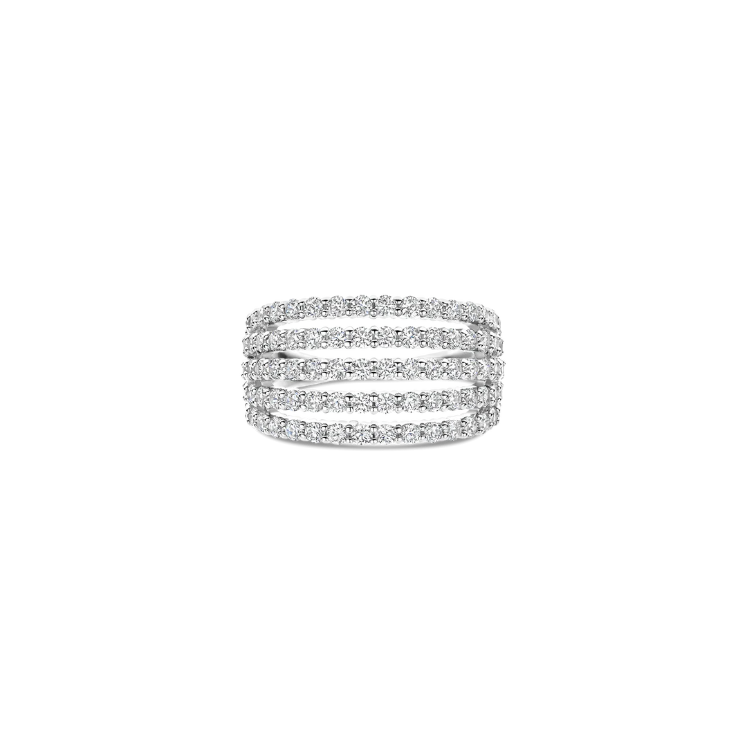 TI SENTO Stardust Sterling Silver Cubic Zirconia Set Ring - L model