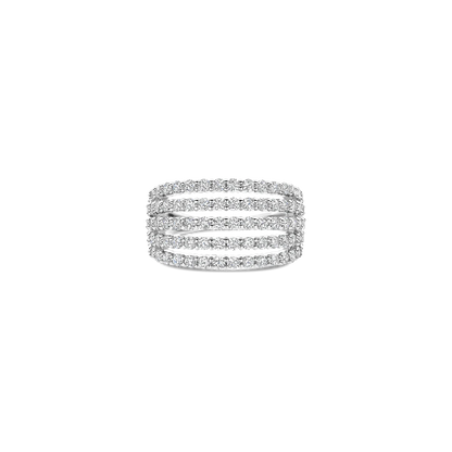 TI SENTO Stardust Sterling Silver Cubic Zirconia Set Ring - L model
