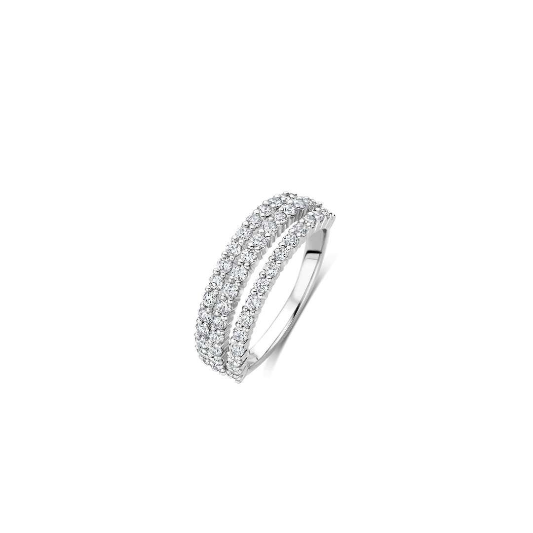 TI SENTO Stardust Sterling Silver Cubic Zirconia Set Ring