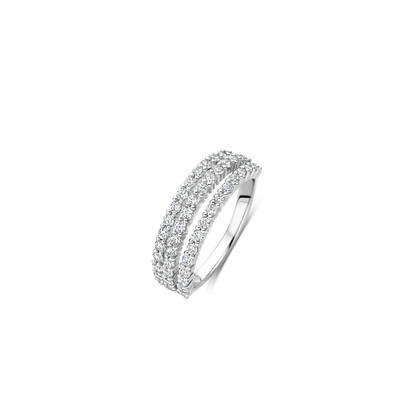 TI SENTO Stardust Sterling Silver Cubic Zirconia Set Ring