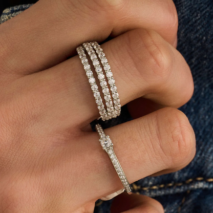 TI SENTO Stardust Sterling Silver Cubic Zirconia Set Ring
