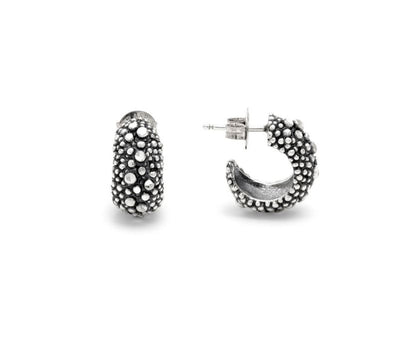 Giovanni Raspini Sterling Silver Petit Perlage Hoop Earrings