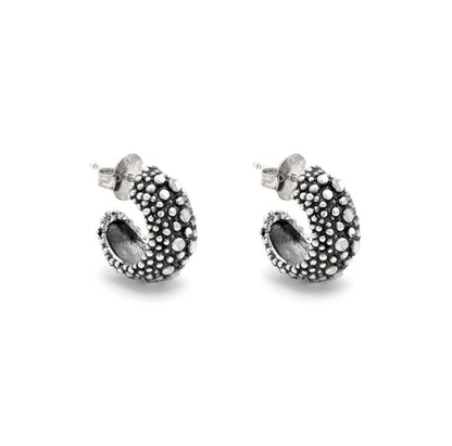 Giovanni Raspini Sterling Silver Petit Perlage Hoop Earrings
