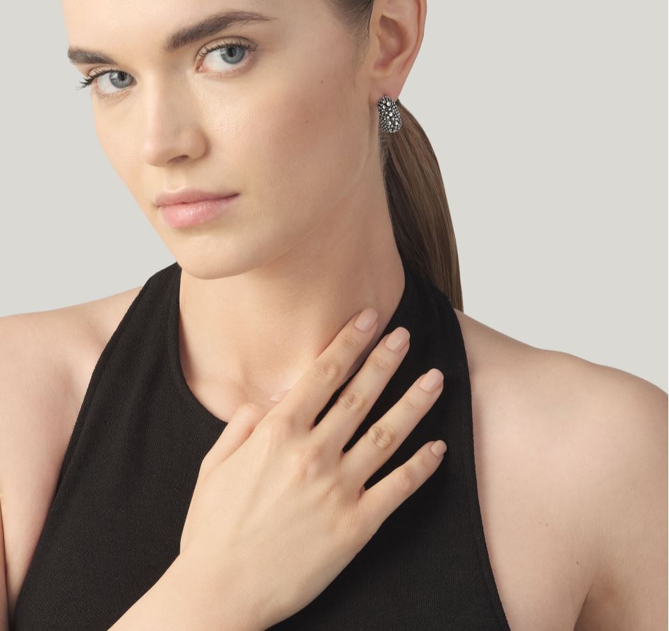 Giovanni Raspini Sterling Silver Petit Perlage Hoop Earrings