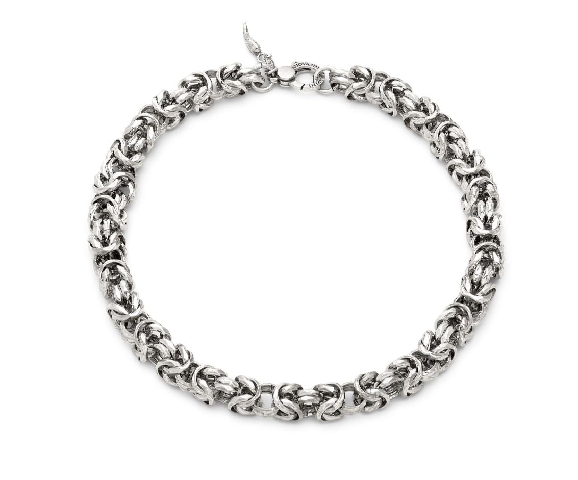 Giovanni Raspini Sterling Silver Big Byzantine Luce Necklace