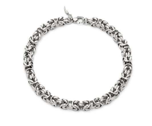 Giovanni Raspini Sterling Silver Big Byzantine Luce Necklace
